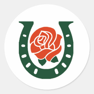 Vakantietsticker voor hoefijzer ronde sticker