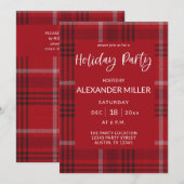 Vakantievakpartij Red Pset Flannel Kaart (Voorkant / Achterkant)