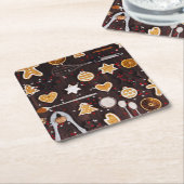 Vakantieveld Vierkante Kartonnen Onderzetter (Schuin)