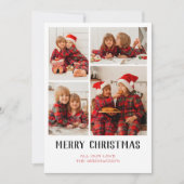 Vakantievloeistof zwarte penseelplaat 4 Fotokaart Feestdagenkaart (Voorkant)