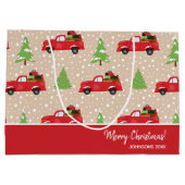 Vakantievorming met feestelijke kerstavond groot cadeauzakje (Achterkant)