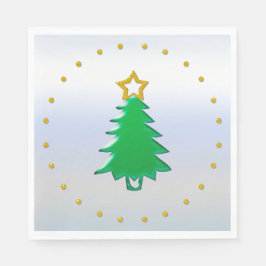 Vakantievorming met Gold Star op Silver Background Servet