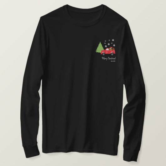 Vakantievorming Vrachtwagen Kerstavond T-shirt (Design voorkant)