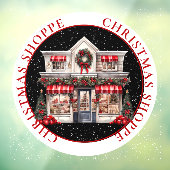 VAKANTIEWINKEL VOOR KERSTMIS WINKEL RAAMSTICKER (Vel 3)