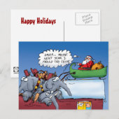 Vakantiewoningen in de buurt van Santas Elephants Feestdagenkaart (Voorkant / Achterkant)