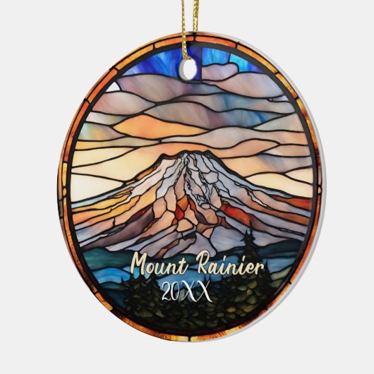 Vakantiewoningen in Mount Rainier Keramisch Ornament (Links)