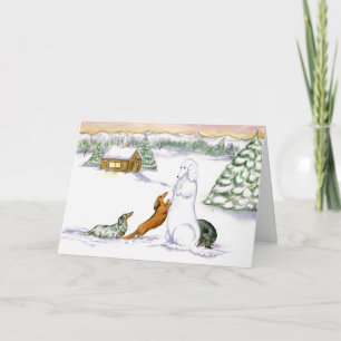 Vakantiewoningen in Snow Dachshund Kaart