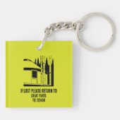 Vakantiewoningen in Yurt Sleutelhanger (Achterkant)