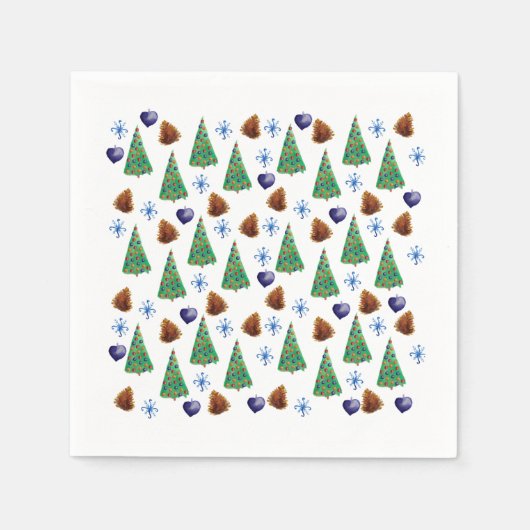 Vakantige bomen servet (Voorkant)