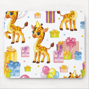 Vakantige cartoon giraffe muismat