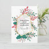 Vakantige Floral Burst Card Kaart (Staand voorkant)
