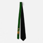 Vakantige Giraffe, holly garland, groen gelooid Stropdas (Achterkant)