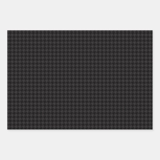 Vakantige houndstooth klassiek zwart-wit inpakpapier vel (Voorkant 2)