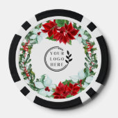 Vakantispartij Voeg Logo kerstavond toe Poker Chips (Achterkant)