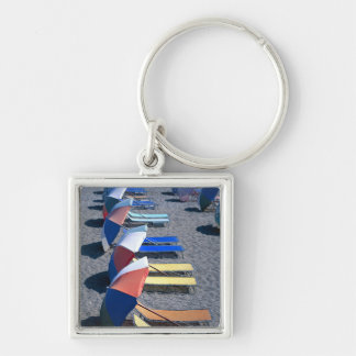 Vakantorstoelen op strand sleutelhanger