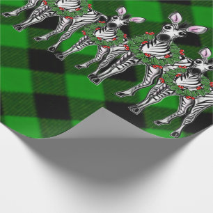 Vakbakkersvis, kerstmis, groene vlecht cadeaupapier