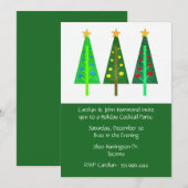 Vakbaren kerstbomen Uitnodiging voor feestdagen (Voorkant / Achterkant)