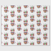 Vakbeker kerstbomen cadeaupapier (Vlak)