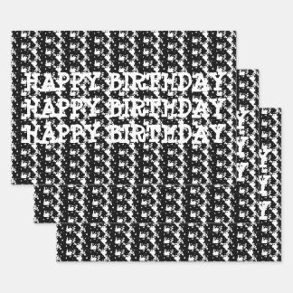 VAKDAGEN BIRTHDAY WRAPPING PAPIERVLAK VASTGESTELD INPAKPAPIER VEL