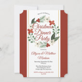 Vakfeest Floral met kerstfeest Kaart (Voorkant)