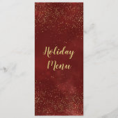 Vakfeest, rood, goud, menu (Voorkant)