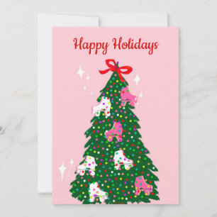 Vakfeestdag kerstrolschaatsen Schaats kerstmis Feestdagenkaart