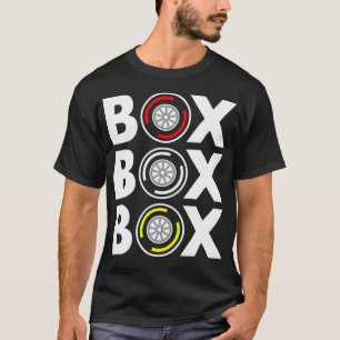 Vakje Vak F1 Band Samenstelling Witte tekst Ontwer T-shirt