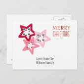 Vakkelsterren Feestdagenkaart (Voorkant / Achterkant)