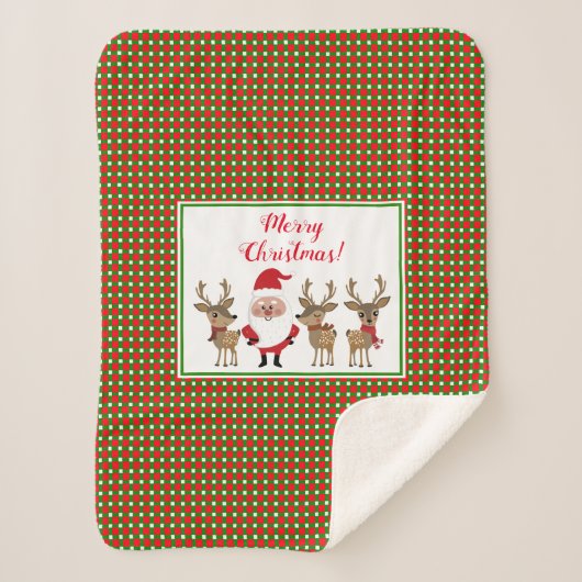 Vakkerfeestdag met kerstcadeautje sherpa deken (Voorkant)