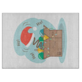 Vakkist met kerstversiering en kersthoed snijplank (Voorkant)