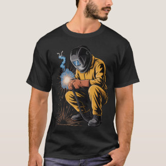 Vakkundige lasser trots voor vakarbeiders industri t-shirt