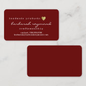 Vakmanschap romantisch visitekaartje (Voorkant / Achterkant)