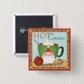 Vakvoetbal met Mint Cocoa Vierkante Button 5,1 Cm (Voorkant /achterkant)