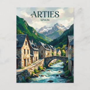 Val d'Aran - Arties dorp Spanje Briefkaart