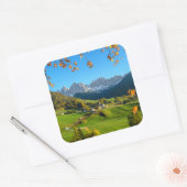 Val di Funes dal met herfstbladeren sticker (Envelop)