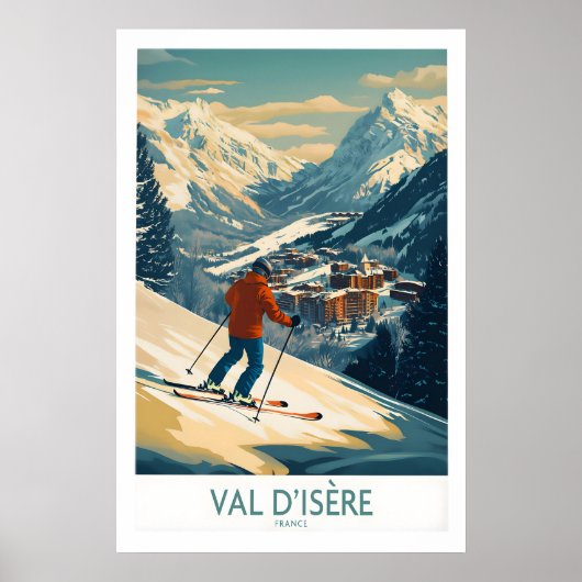 Val-dIsère décoration murale affiche de ski 1 (Devant)