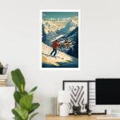 Val-dIsère décoration murale impression ski 1 (Bureau à domicile)