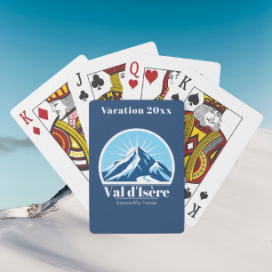 Val d'Isère Frankrijk skivakantie spel Pokerkaarten