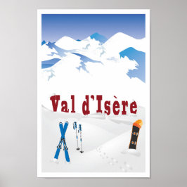Val d'Isere, Franse Alpen, Ski Poster