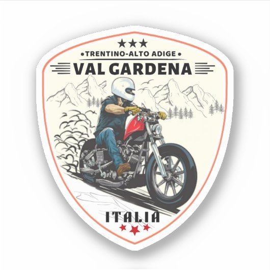 val gardena italiaanse Motorfiets tour Sticker (Voorkant)