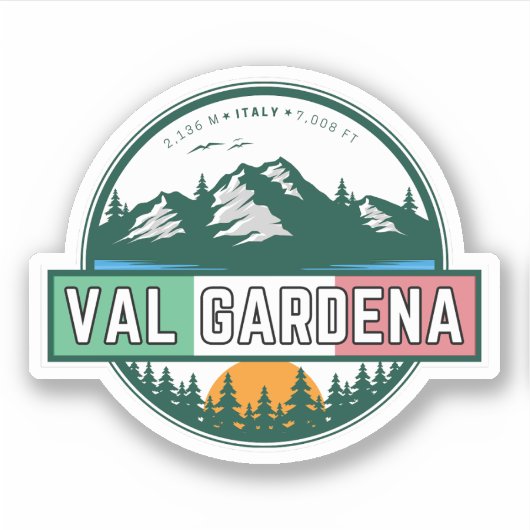 Val Gardena Italiaanse tour Sticker (Voorkant)