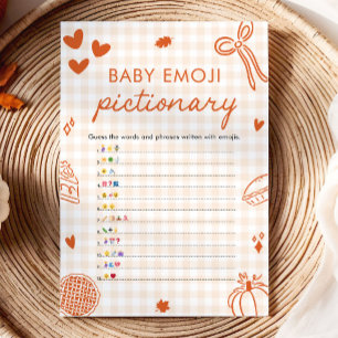 Val Hand Getekend Italiaans Baby Emoji Pictionary Kaart