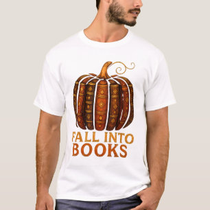 Val in boeken Pompoen   Herfst Boekliefhebber T-shirt