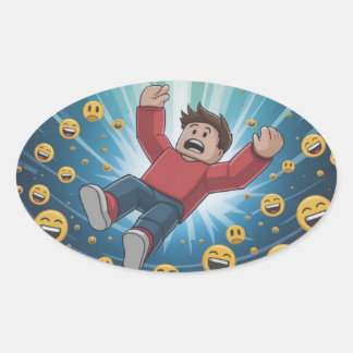 Val in bubbel  ovale sticker