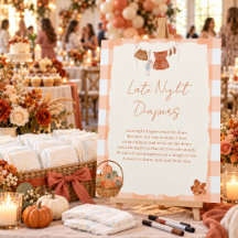 Val in de Liefde Baby Shower Late Night Luier Bord