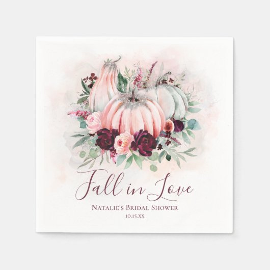 Val in liefde Pompoen Servet (Voorkant)