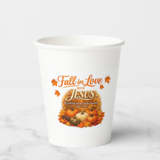 VAL IN LOVE MET JESUS MOK MET KJV-Tekst Papieren Bekers