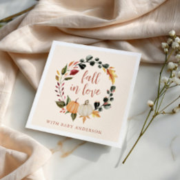 Val in Love Pompoen Krans Baby Shower Servet