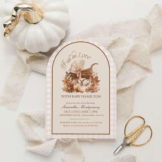 Val in Love Vintage kinderwagen Baby Shower Kaart