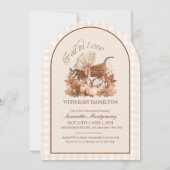 Val in Love Vintage kinderwagen Baby Shower Kaart (Voorkant)